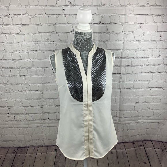 The Limited Tops - The Limited Sequins blouse with hidden buttons SZS